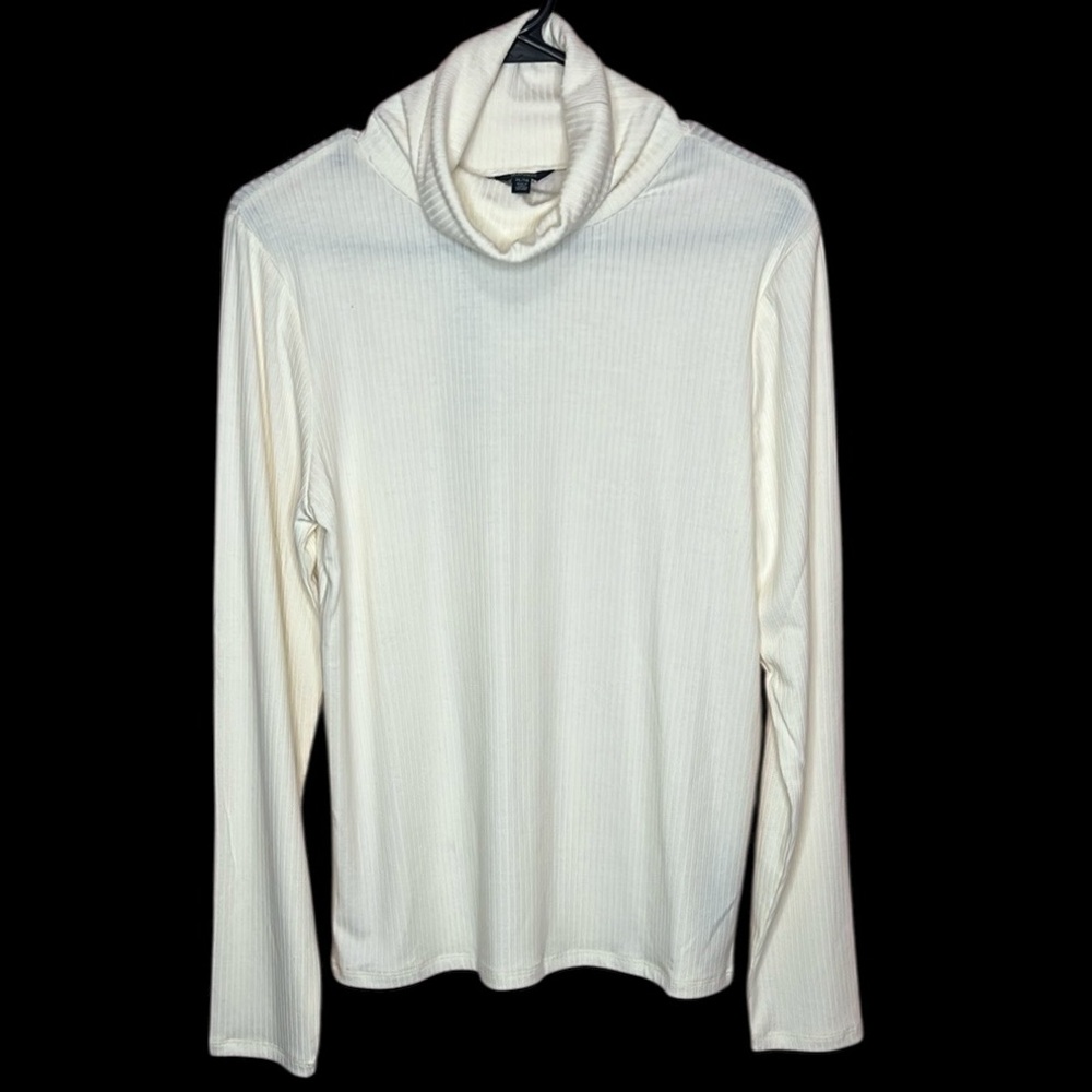 Buffalo David Bitton Cream Long Sleeve Turtleneck